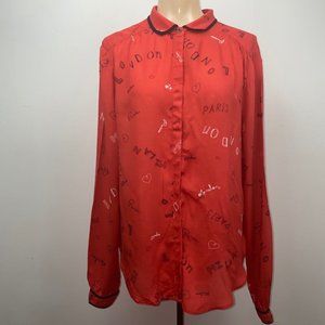 Anthropologie Maeve Long Sleeve Shirt, Size 8